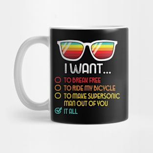 Funny Music lover Gift Bicycle I Want It All Mug